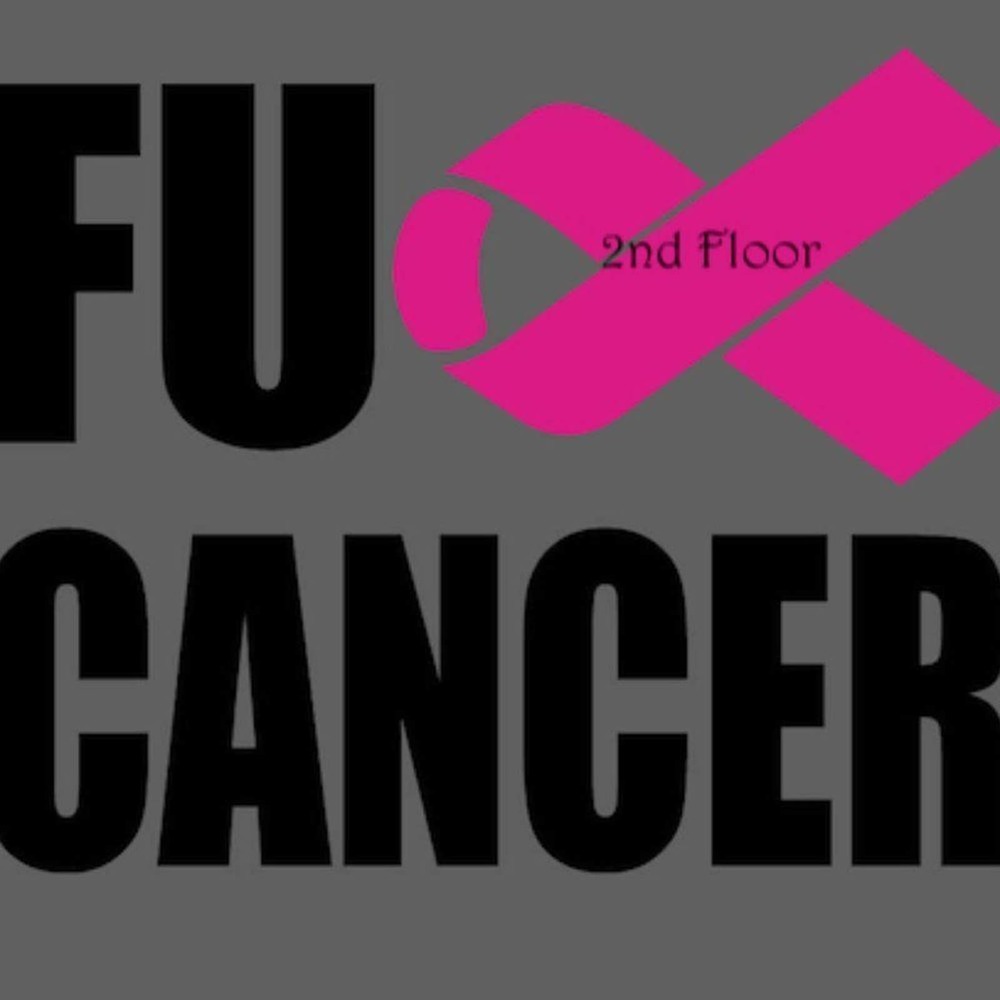 FU Cancer  5" x 4" Decal - Black Lettering with colored ribbon  x 2
